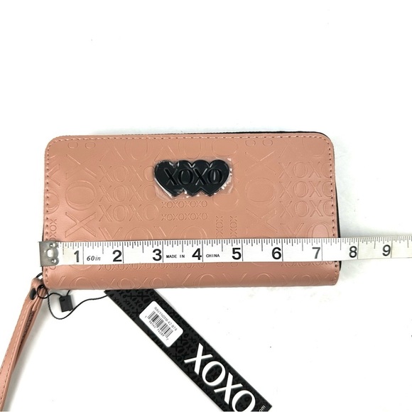 XOXO Wallet Blush Pink Hearts Zip Around Accordion Clutch Brand New - Picture 7 of 8